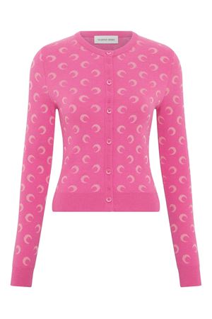 Cardigan aderente in maglia jacquard MARINE SERRE | WTK011ACKNI0530PK30